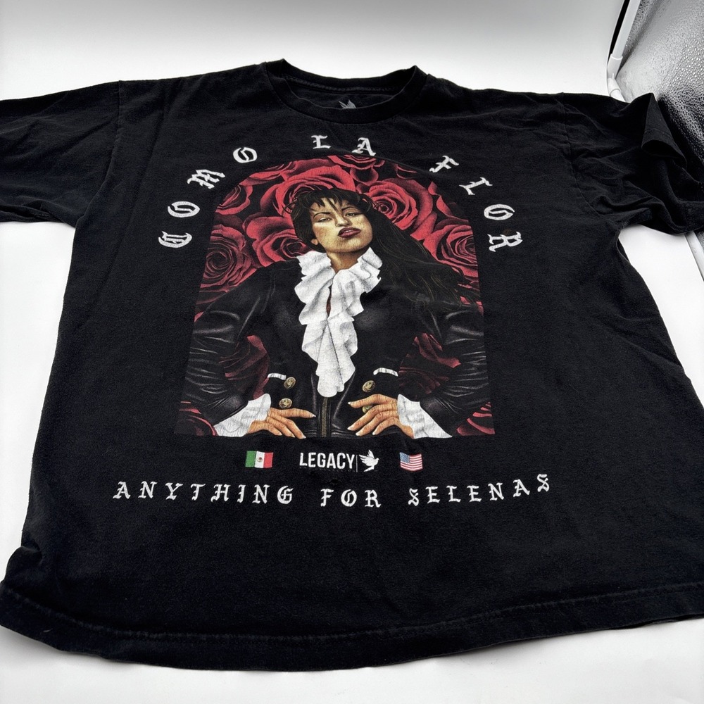 Selena Legacy T-shirt Y2K Men's Size Extra Large Coma La Flor Print On Front Tex